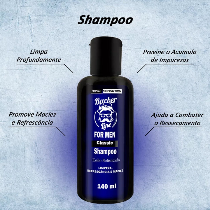 Kit Para Barba - Shampoo Balm Óleo Pomada E Colônia + Pente