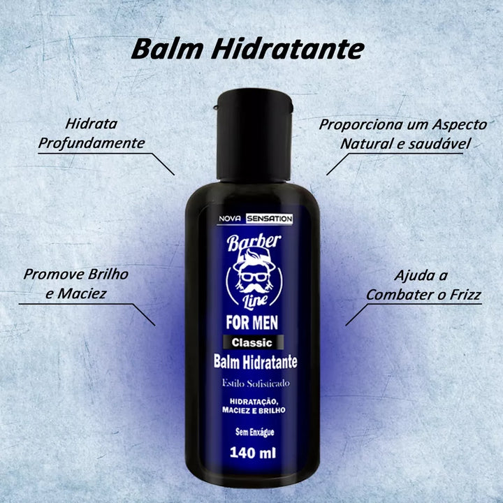 Kit Para Barba - Shampoo Balm Óleo Pomada E Colônia + Pente
